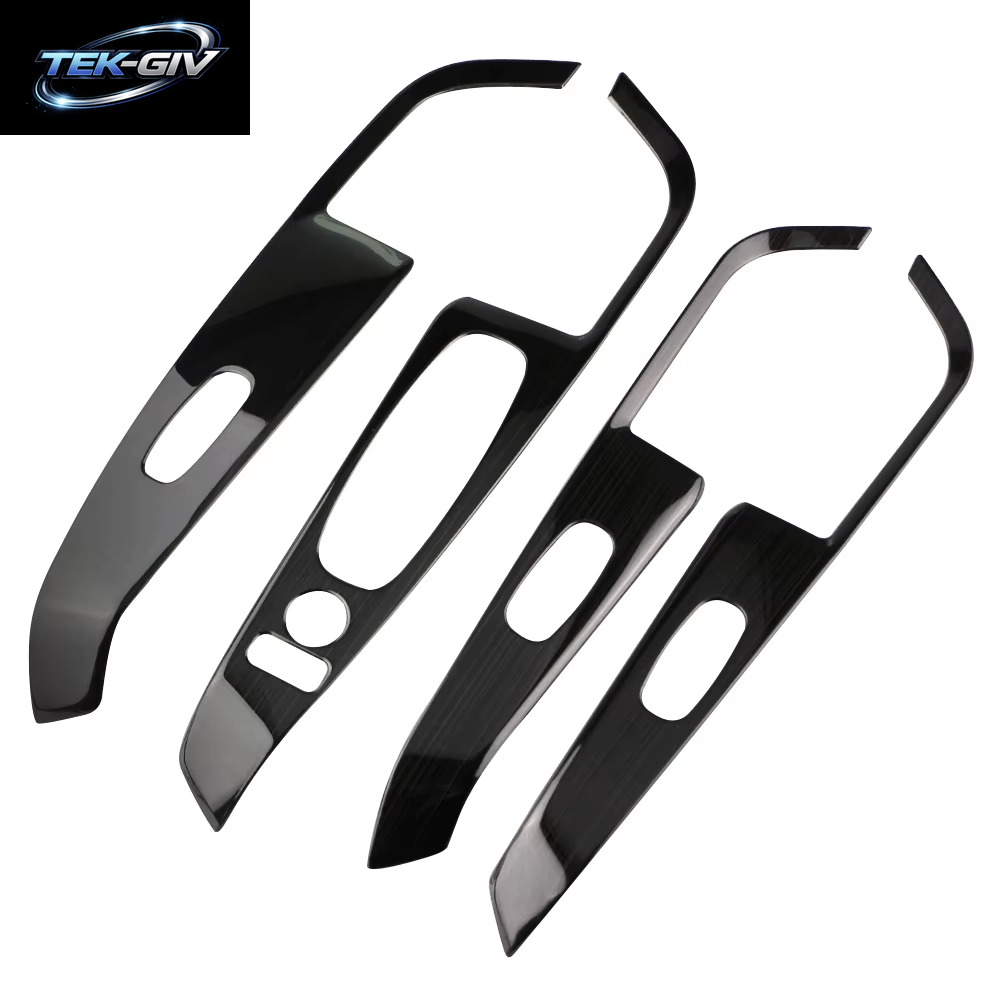 4Pcs Auto Tür Armlehne Fensterheber Schalter Taste Panel Abdeckung Trim Aufkleber Für Nissan Kicks 2017 - 2023 LHD Innen Zubehör