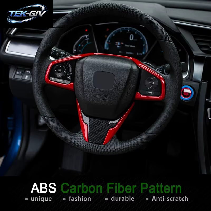 Innen Lenkrad Abdeckung Trim Aufkleber Für Honda Civic 10Th Gen Limousine Hatchabck Coupe Typ R 2016-2021