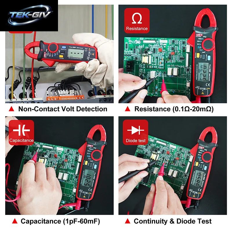 UNI-T UT210E UT210D Digitales Zangenamperemeter AC/DC Amperemeter Zangenmessgerät NCV True RMS Zangenmultimeter Hvac-Werkzeuge Elektriker-Multitester