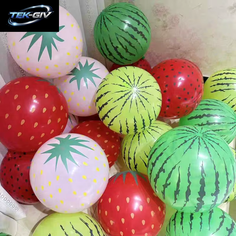 12 Zoll Erdbeere Wassermelone Obst Ballon Sommer Strand Hawaiian Party Ballon Kinder Geburtstag Pary Festival Hawaii Party Globos