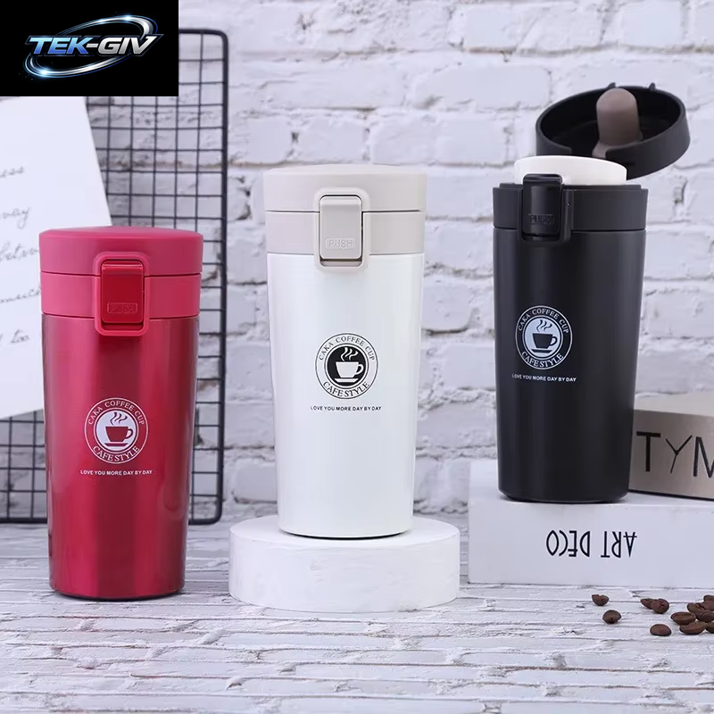 0,5 L Thermobecher, Doppelwandig, Edelstahl 304, Kaffeetasse, Isolierflasche, Thermoskanne, Wasserflasche, Tee, Kaffee, Auslaufsicherer Thermosbecher