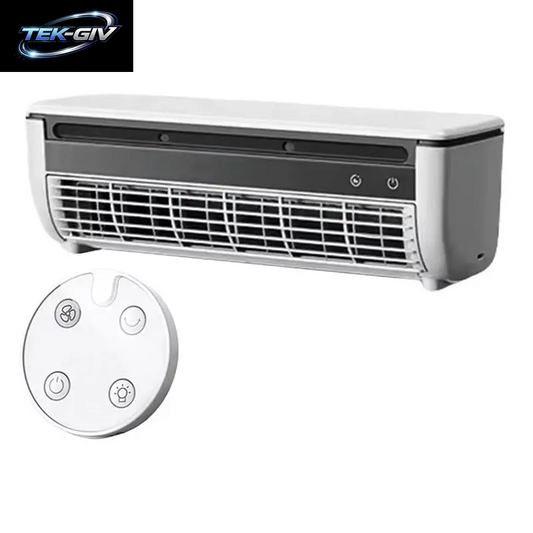 【KITCHEN Gadget】Wandmontierter Mini-Luftkühler, Blattloser, Schnell Kühlender Ventilator, Kabellos, Leise, Elektrisch, Mit Fernb