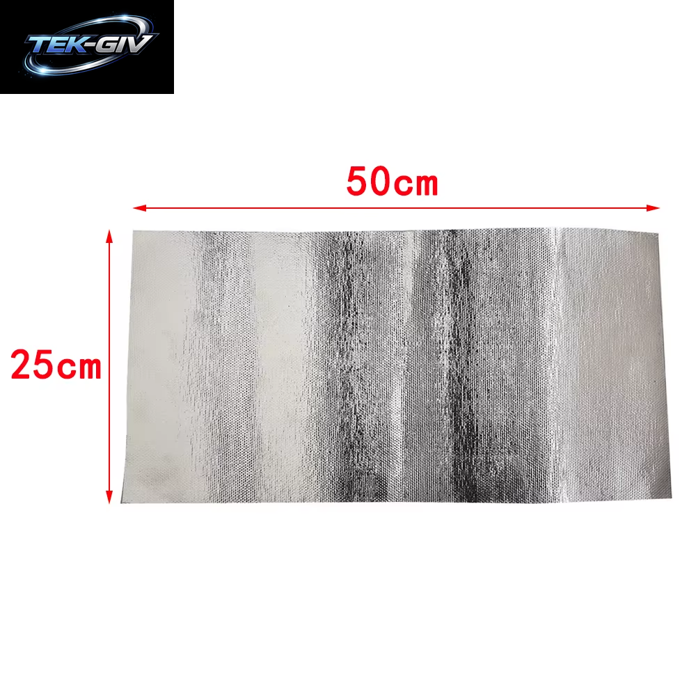 25X50Cm 25X100Cm 1 Stücke Auto Wärme Schutz Film Auto Kotflügel Wärme Auto Motorrad Hitzeschild Isolierung Auspuff Motor Film Wrap