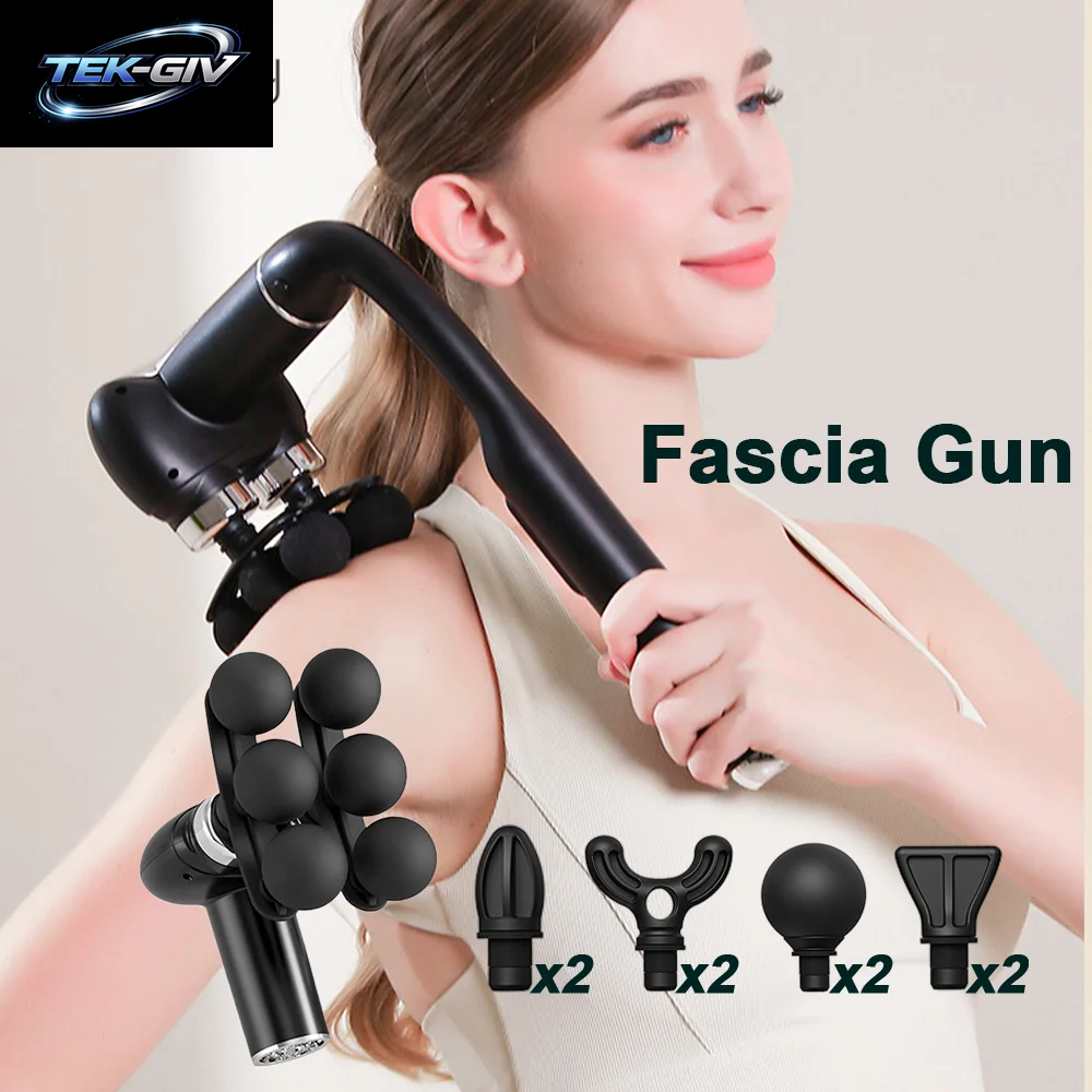 6-Kopf-Handmassagepistole Mit Hochfrequenzvibration Für Körper, Nacken, Schulter, Taille Und Rücken – Faszienmassagegerät