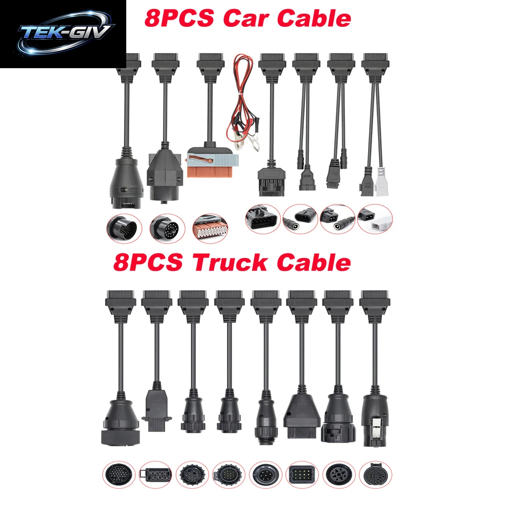 Komplettes Set 8-Teiliges Auto-Lkw-Kabel Für DS150E CDP Multidiag Pro-Diagnosewerkzeuge Für PSA Für Benz Für SCANIA Für Volvo-Obd-Kabel