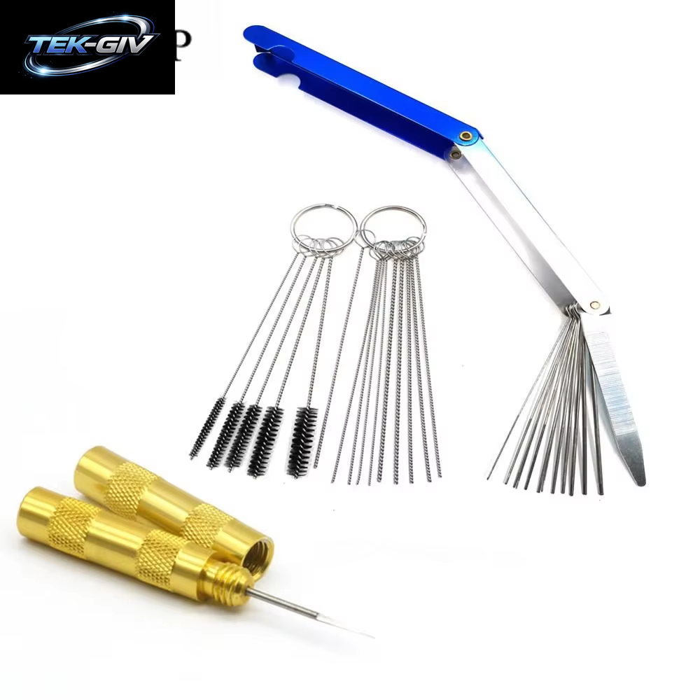 Airbrush Reiniger Set Vergaser Carbon Dirt Jet Entfernen Reinigungsnadeln Bürsten Reinigungswerkzeuge Für Automobil Motorrad Schläuche