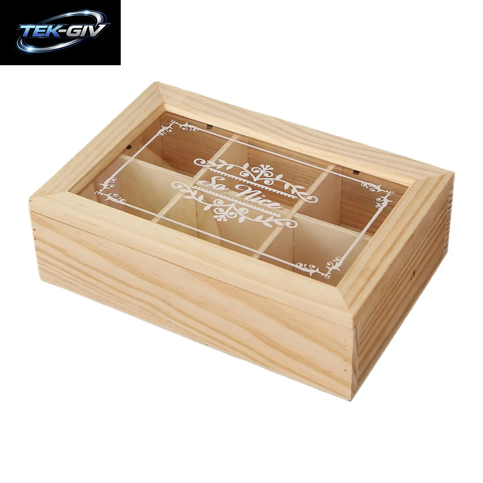 Holz Tee Kiste 6 Gitter Multifunktion Ale Tee Aufbewahrung Sbox Mit Deckel Teebeutel Halter Für Home Cabinet Küche Dekor Organisation