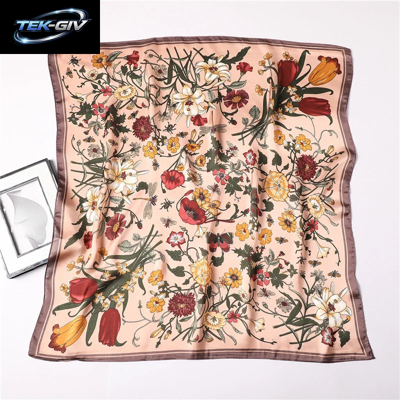 Luxus Neue Gedruckt Schals Frauen Seidenschal Frühling Und Sommer Blumen Dekorationen Kleine Krawatten Haarbänder Taschen Großhandel