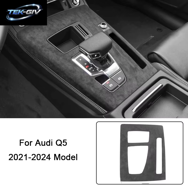 Für LHD Audi Q5 2018 2019 2020 2021 2022 2023 2024 Italienische Wildleder-Verkleidungen Innenraum-Verzierungen Für Türen, Schaltwippen, Mittelkonsole
