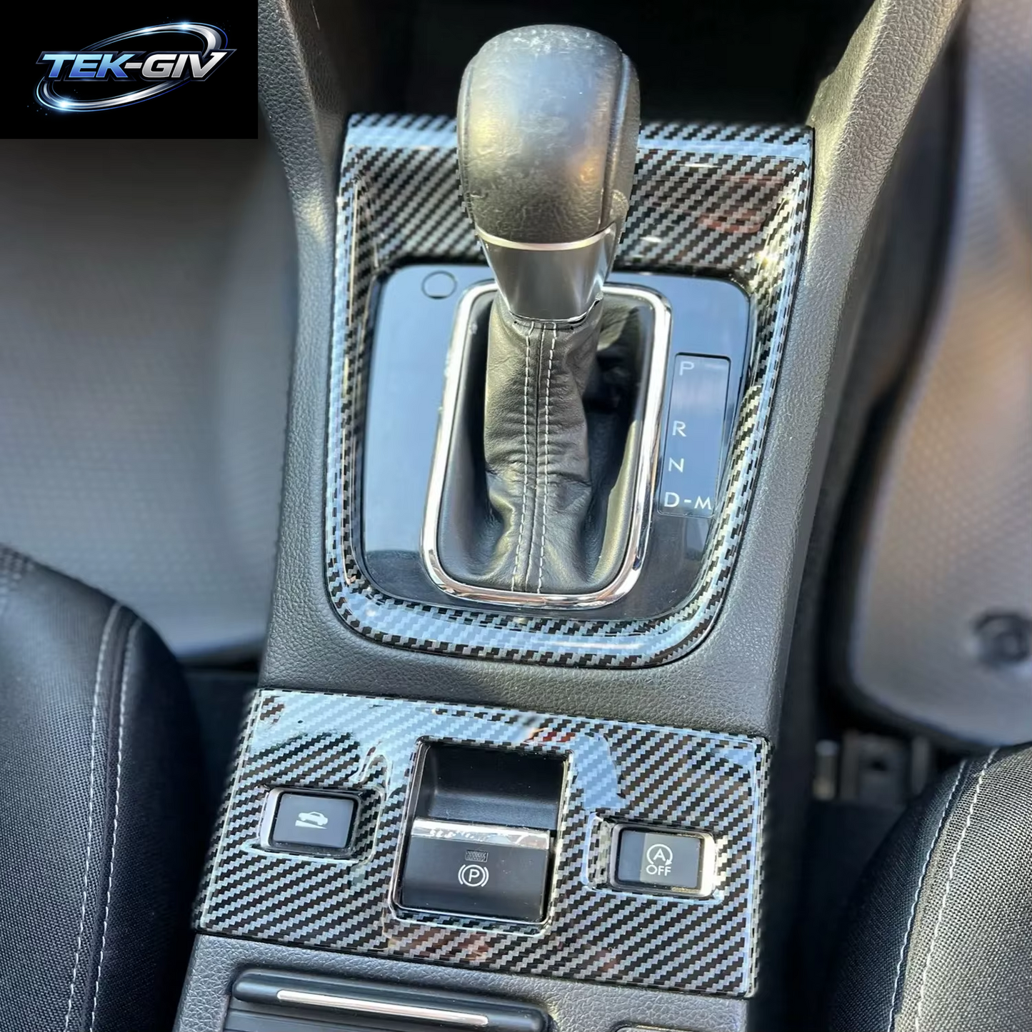 Für Subaru Wrx Sti 2010-2015, Levorg 2014-2017 Ruß Ruß Automatische Schalt Kasten Platte Dekorative Abdeckung Verkleidung Autozubehör