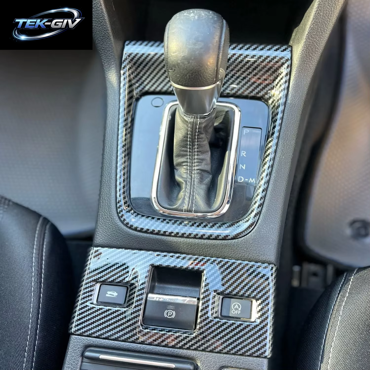 Für Subaru Wrx Sti 2010-2015, Levorg 2014-2017 Ruß Ruß Automatische Schalt Kasten Platte Dekorative Abdeckung Verkleidung Autozubehör