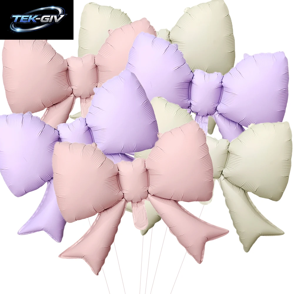 6 Stücke Baby Rosa Schleife Ballon Fliege Rosa Ballon Mini Bogen Ballon Hochzeit Braut Dusche Mädchen Geschenk Ballon Dekoration