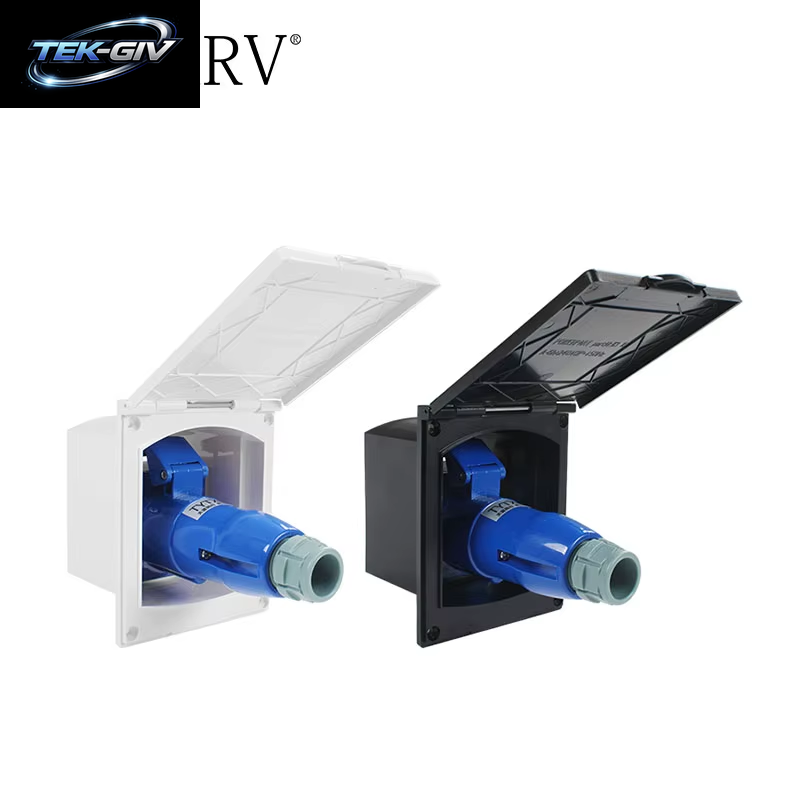 TYTXRV Camper 220V-240V 16A Externe Bündige Haken-Wasserdichte Steckdose Für Wohnwagen-Camper-Zubehör