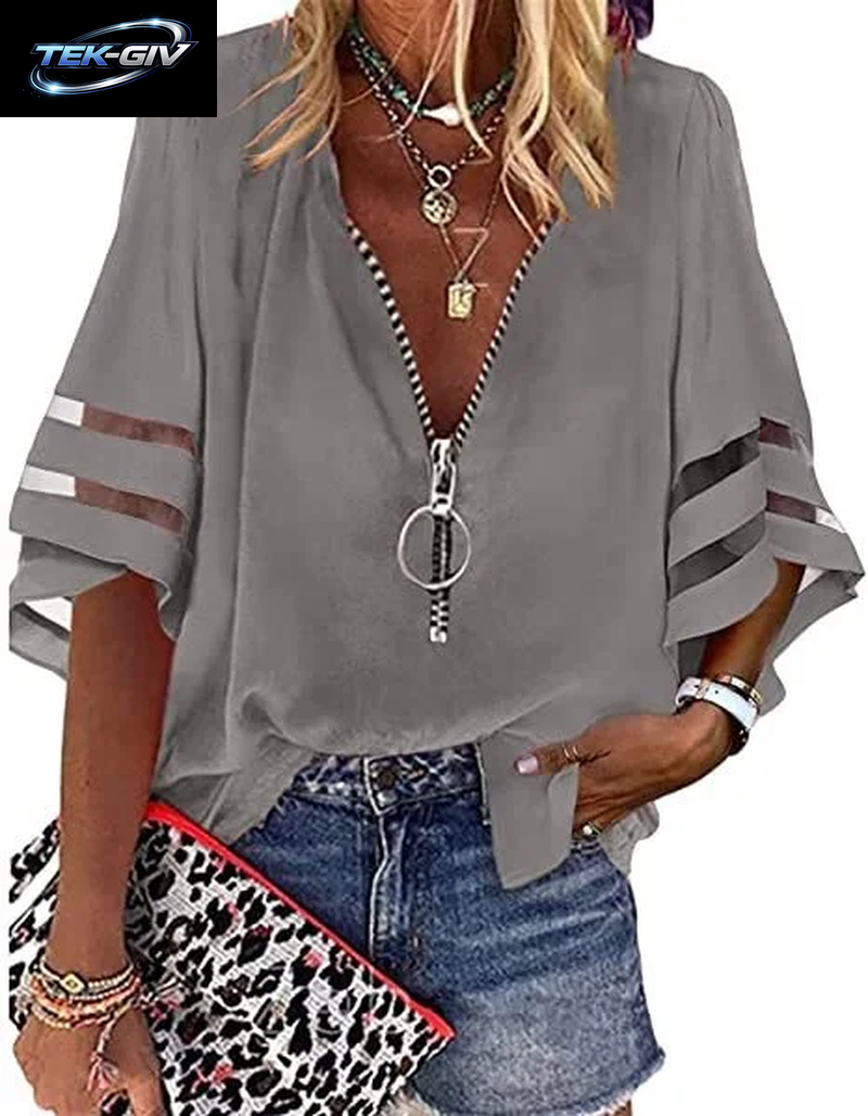 Sommer Frauen Print Tees Shirts Lose Vintage Zipper off Schulter Sexy Loch Bluse Top Lose 2024 Casual Kurzarm Tops