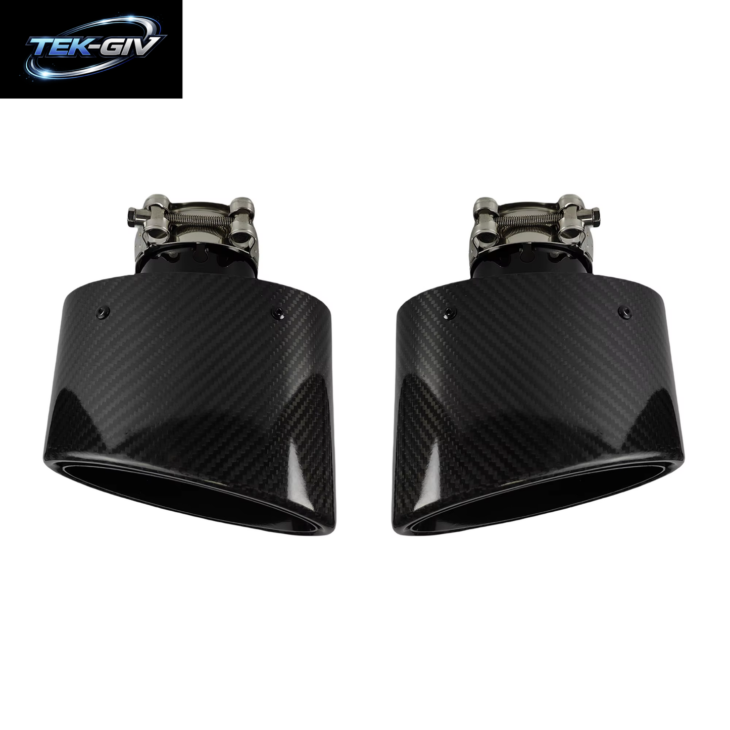 1Pcs Universal Auto Glänzend Carbon Faser Schalldämpfer Spitze Auspuffrohr Düse Dekoration Edelstahl Silber Oval 150Mm Kippen Links Rechts