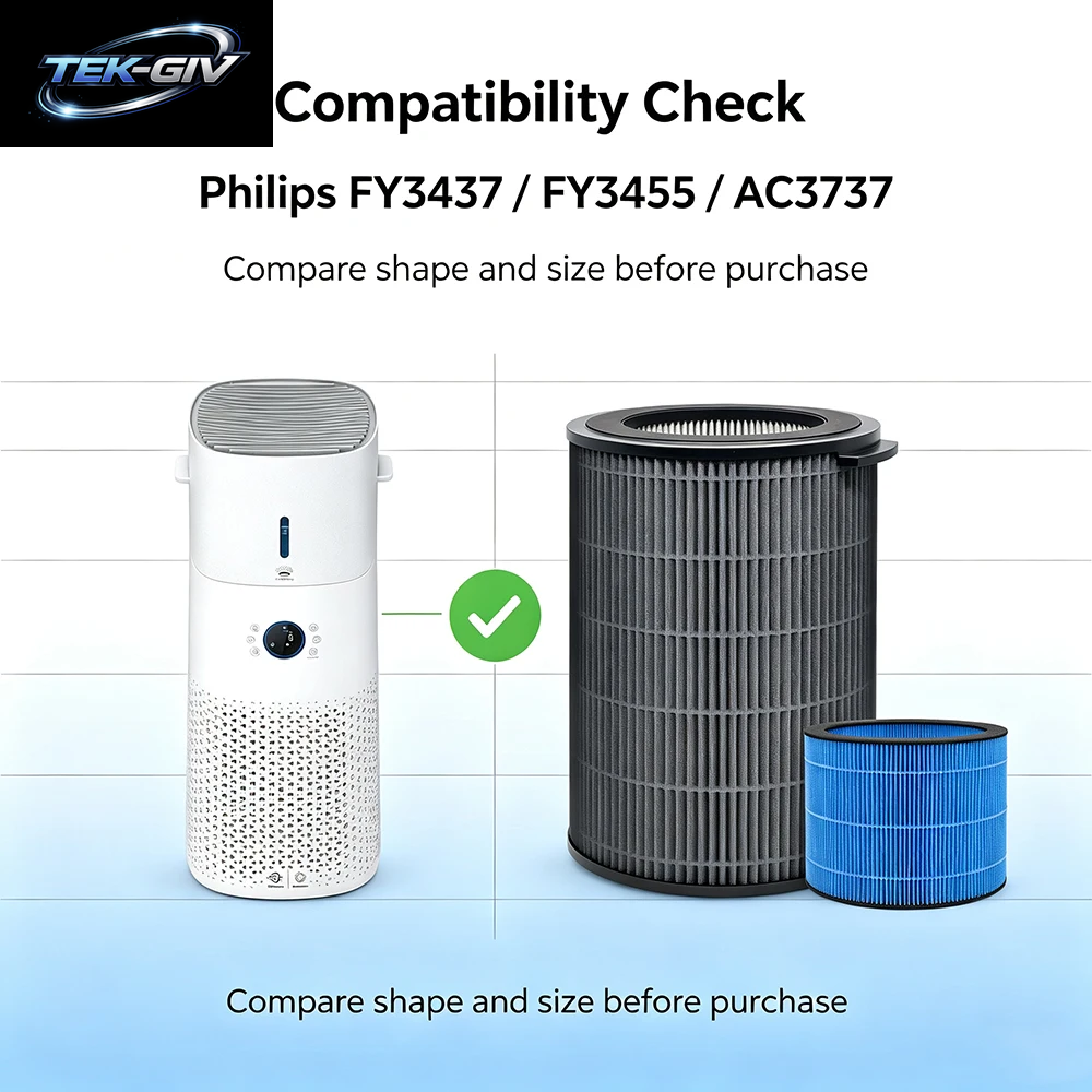 H13 PEPA, Anwendbar Für Philips Luftreiniger, Luftbefeuchter, 2-In-1, AC3737, Filtergitter Aus Kohlenstoffgewebe Mit FY3455/FY3437