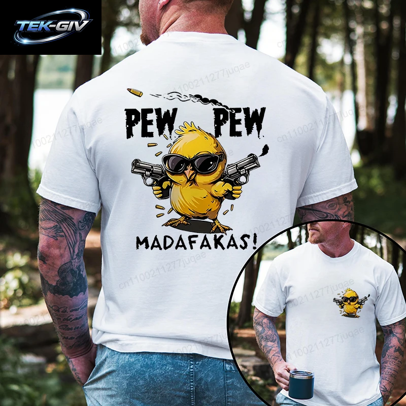 Herrenbekleidung Pew Pew Madafakas T-Shirt Männer Frauen T-Shirt Modemarke Kleidung T-Shirts Süßes Küken Lustiges Grafik-Freizeithemd