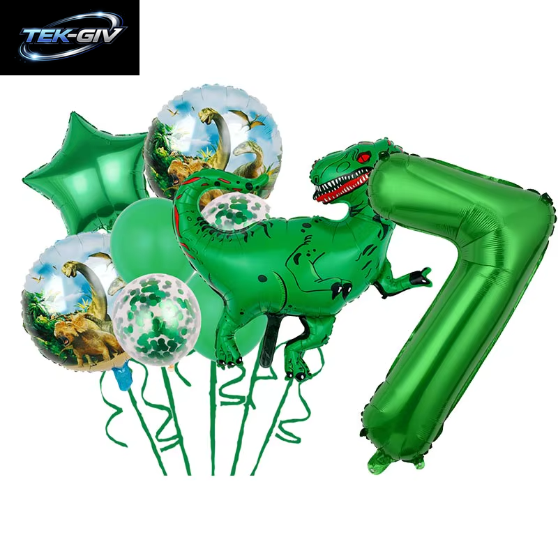 Dinosaurier Geburtstag Party Dekoration Papier Geschirr Set Tassen Teller Tischdecke Thema Luftballons Glücklich Hintergrund Liefert Für Kinder Jungen