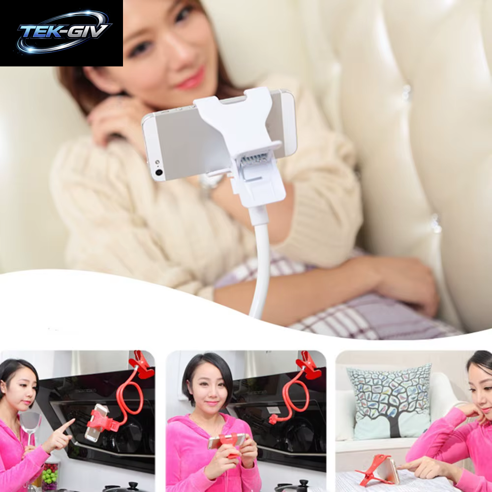 Handy Halter Flexible Faul Halter Einstellbare Handy Clip Hause Bett Desktop Halterung Smartphone Ständer