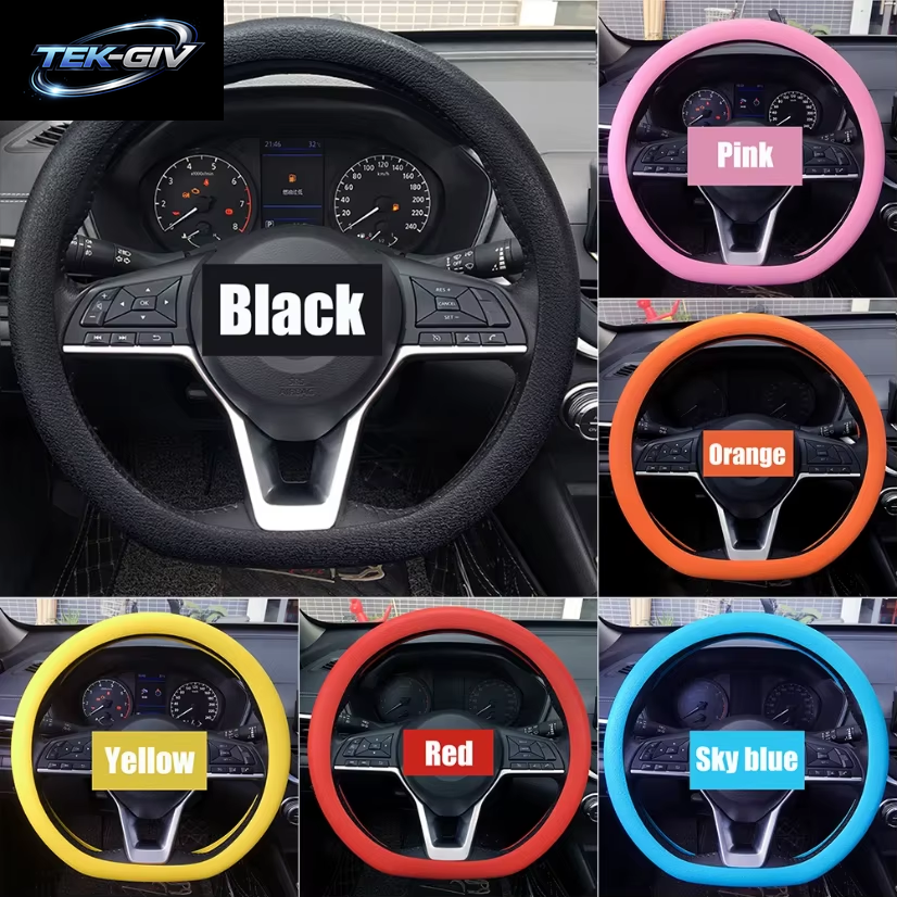 Universal Auto Silikon Lenkrad Abdeckung Elastische Nicht-Slip Abdeckung Für 36-40 Cm Lenkrad Multi Farbe Auto Dekor Zubehör