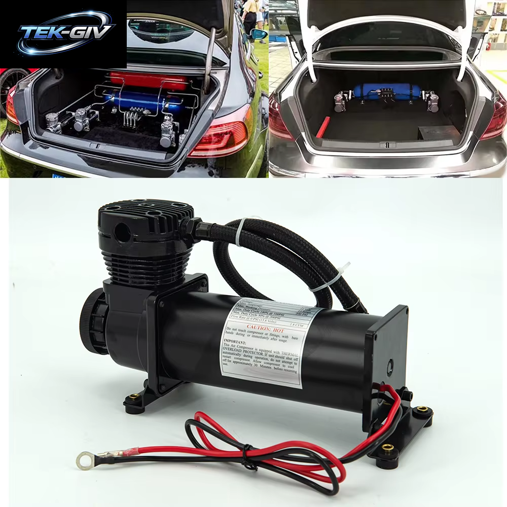 Universal 480C 12V Low Noise Suspension Luftkompressor Auto Air RIDE Suspension Kits Luftpumpe