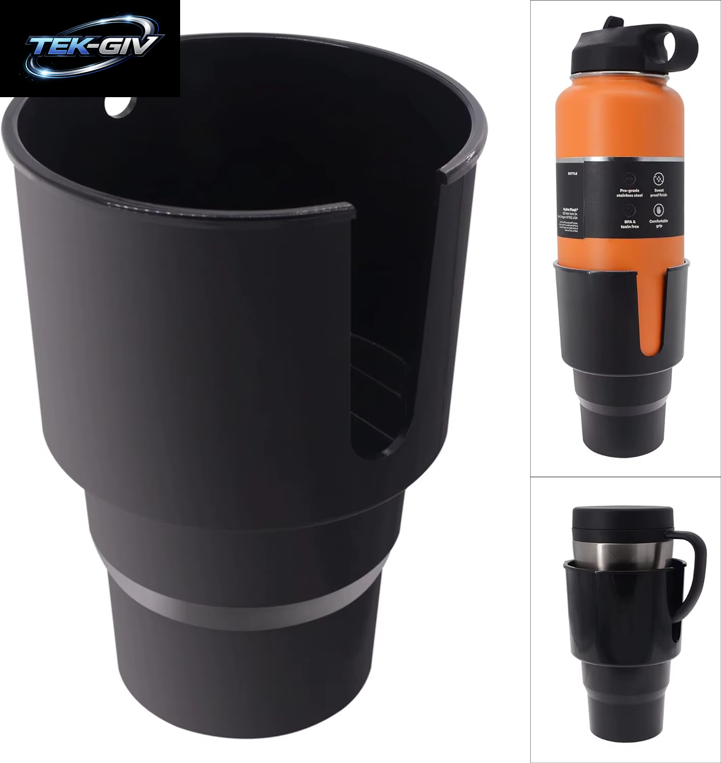 Adapter Für Große Auto Tassen Halter, Kompatibel Mit Hydro-Kolben 32Oz 40Oz Yeti 24/30/36Oz Nalgene 32Oz Kaffeetassen Große Flaschen