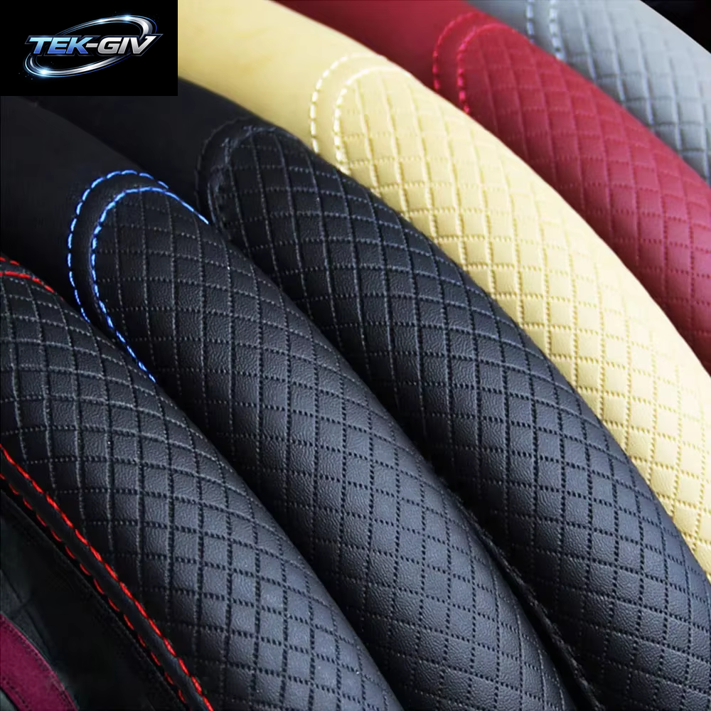 Universal Auto Lenkrad Abdeckung Skidproof Auto Lenkrad Abdeckung Anti-Slip Präge Leder Auto-Styling Auto Zubehör