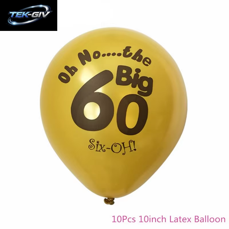 Schwarzgold 30 40 50 60 Jahre Geburtstag Latexballons Erwachsene Männer Frauen Alles Gute Zum Geburtstag Party Dekor Hochzeit 30. Jahrestag Zubehör