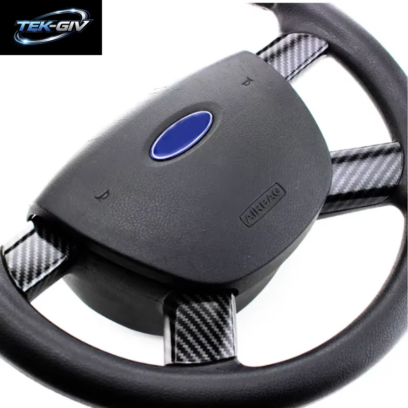 Mein Gutes Auto 4 Teile/Satz Innen Auto Lenkrad Panel Abdeckung Trim Aufkleber Für Ford Focus 2 MK2 2005 - 2011 Zubehör
