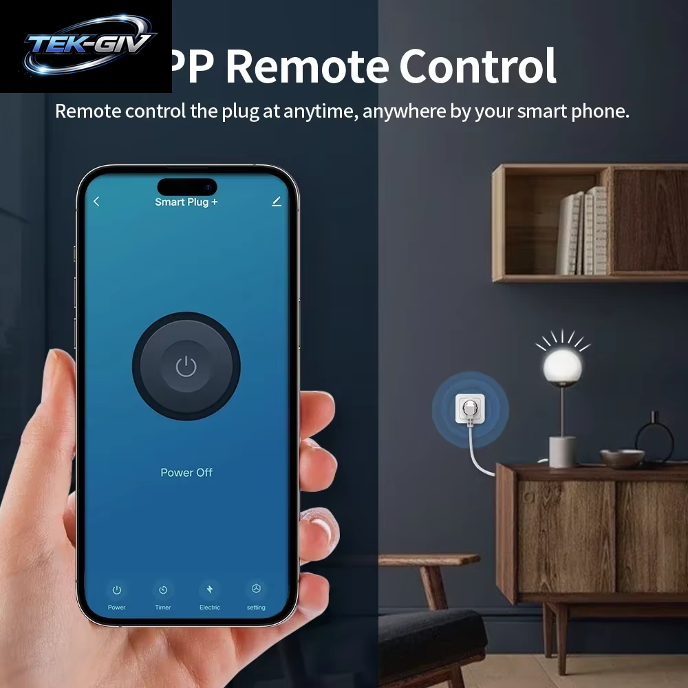 TNCE Tuya Wifi/Zigbee Smart Plug16A/20A EU Smart 2 Steckdosen in 1 Mit Stromüberwachung Und Timing-Funktion, Kompatibel Mit Alexa Und Google Home