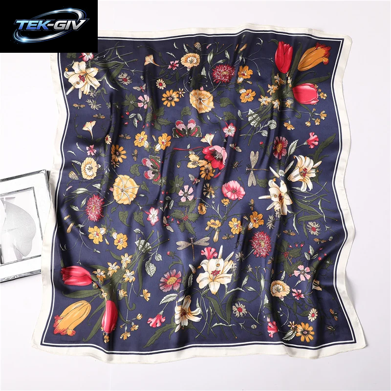 Luxus Neue Gedruckt Schals Frauen Seidenschal Frühling Und Sommer Blumen Dekorationen Kleine Krawatten Haarbänder Taschen Großhandel