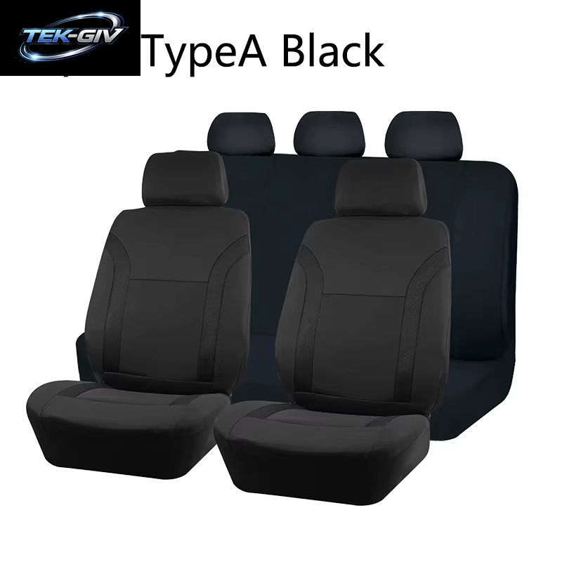 AUTO plus Sport Universal Polyester Auto Sitz Abdeckung Set Fit Meisten Auto Plain Stoff Bicolor Stilvolle Auto Zubehör Seat Protector