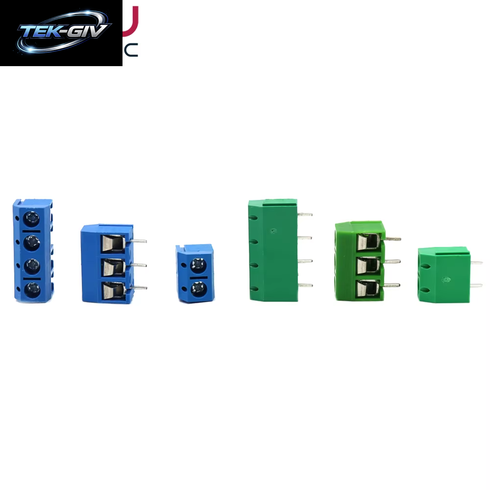 10 Stücke 50 Teile/Los KF301-5.0-2P KF301-3P KF301-4P Pitch 5,0Mm Gerade Pin 2P 3P 4P Schraube PCB Terminal Block Stecker Blau Grün