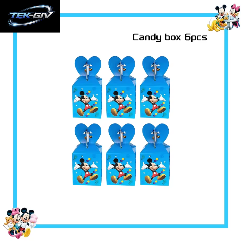 Mickey Mouse Geburtstag Party Dekoration Geschirr Candy Box Banner Tischdecke Hintergrund Ballon Für Kinder Geburtstag Party Supplies