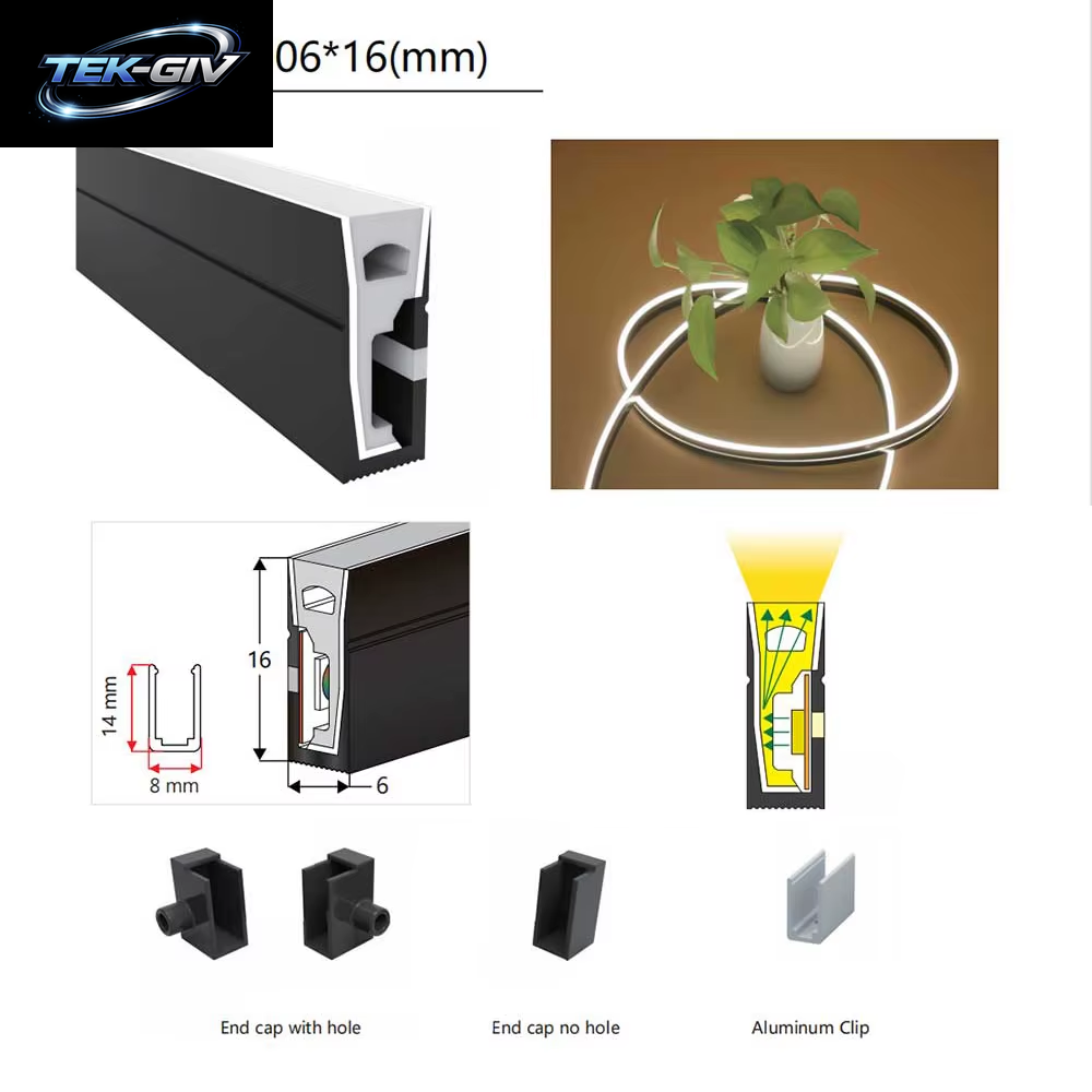 0,5 M-5 M Schwarze Led-Neon-Diffusorröhre, IP67, Wasserdicht, Weiche Silikonhülle Für Adressierbare Rgb-Lichtleisten, Heimdekoration Im Freien
