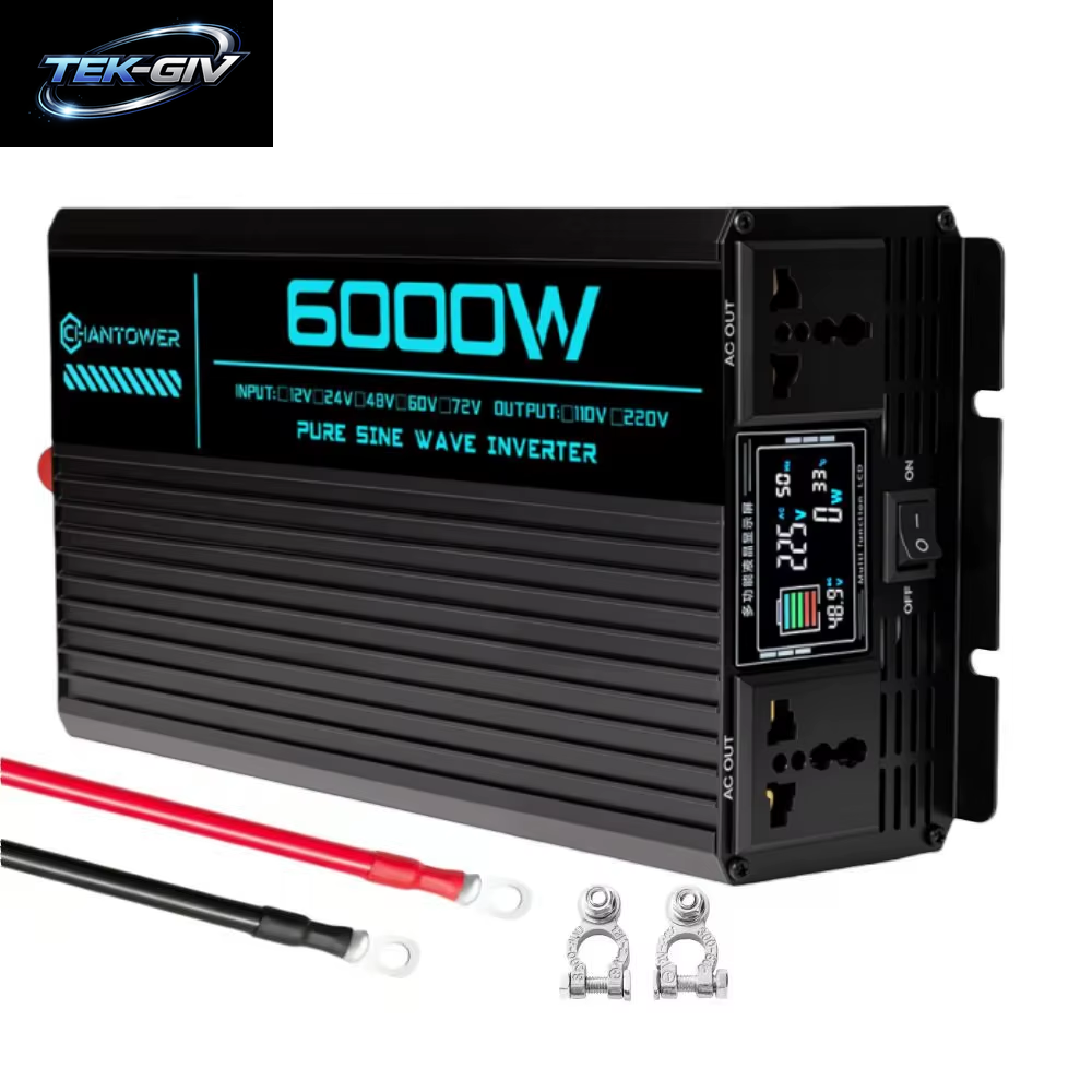 Reiner Sinus-Wechselrichter DC 12 V/24 V/48 V/60 V/72 V Zu AC 110 V/220 V 6000 W 5000 W 4000 W 3000 W 1600 W Konverter Auto Solar Power Inverter