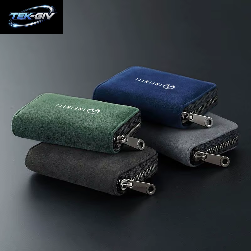 Horizontaler Reiß Verschluss Karten Halter Wildleder Schutz Tasche Für Infiniti Fx35 Q50 Q30 Esq Qx50 Qx60 Qx70 Ex Jx35 G35 G37 Ex3 Zubehör