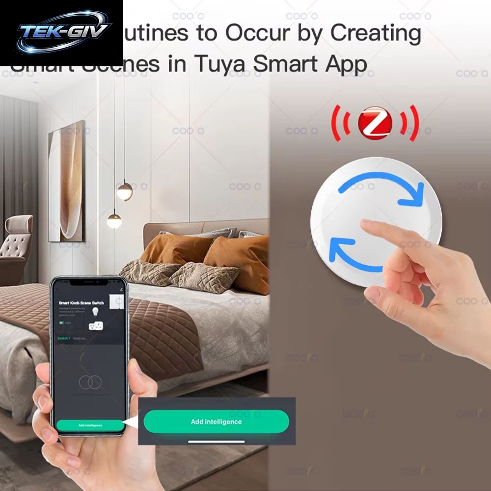 Neue Tuya Zigbee Smart Knob Schalter DIY Drahtlose Szene Taste Drehbare Dimmer Schalter Haushaltsgeräte Automatisierung Verknüpfung Remoter