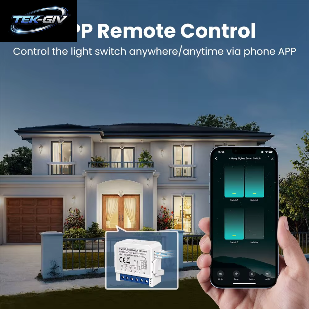 AVATTO Zigbee Tuya 1/2/3/4 Gang Mini Smart Switch DIY Licht Schalter Modul Zwei-Wege Steuerung Funktioniert Mit Alexa Alice Google Hause