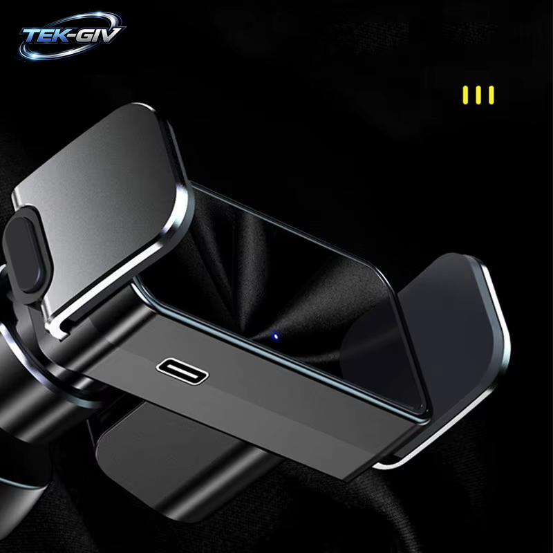Elektrische Auto Telefon Halter Auto Spann Air Vent Halterung Ständer GPS Unterstützung Zubehör Keine Basis Ohne Drahtlose Lade Funktion