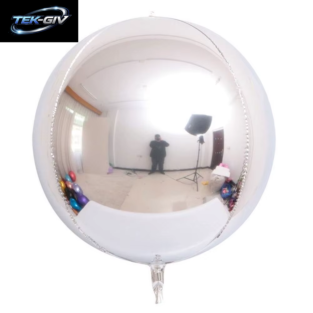 10 Stück Silberne 4D-Rundballons 10 18 22 32 Zoll Große Metallische Silberfolienballons Für Geburtstag, Hochzeit, Silberne Partydekorationen