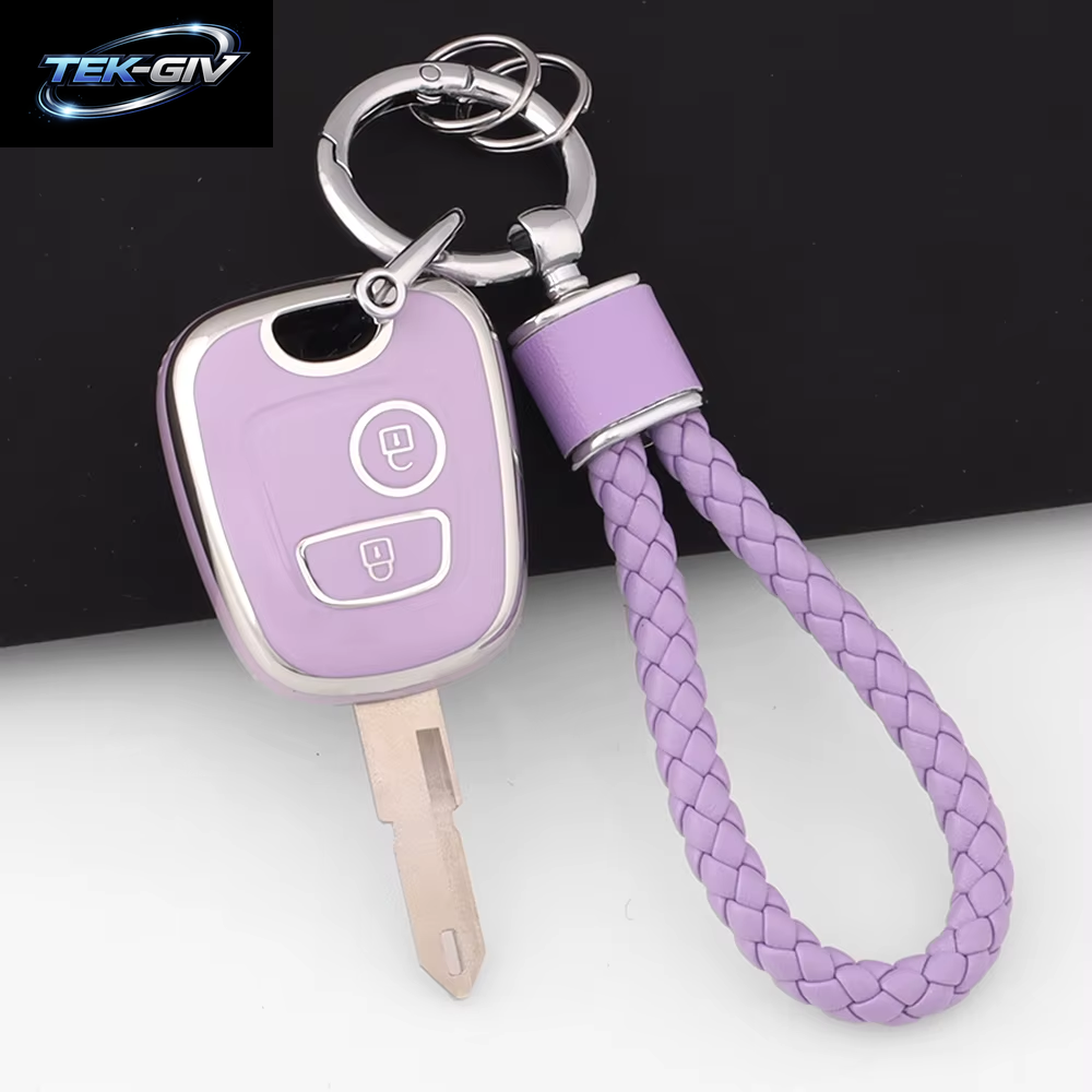 Rosa TPU Auto Fernbedienung Smart Key Fall Abdeckung Shell Fob Schlüsselbund Für Peugeot 107 206 207 307 Für Citroen C1 C2 C3 C4 Für Toyota Aygo