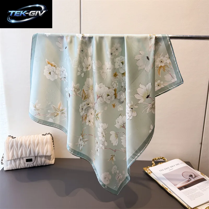 Luxus Neue Gedruckt Schals Frauen Seidenschal Frühling Und Sommer Blumen Dekorationen Kleine Krawatten Haarbänder Taschen Großhandel