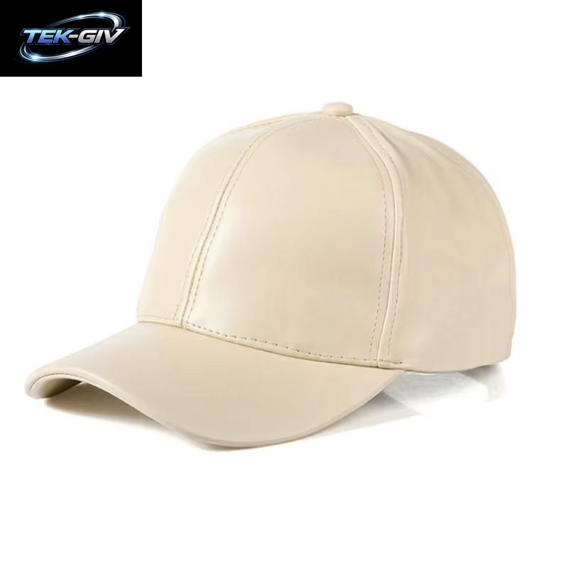 1PC Unisex Solide Männer Frauen Baseball Kappe PU Leder HIP HOP Snapback Caps Hüte Für Männer Baseball Caps Schwarz Einstellbare Hut