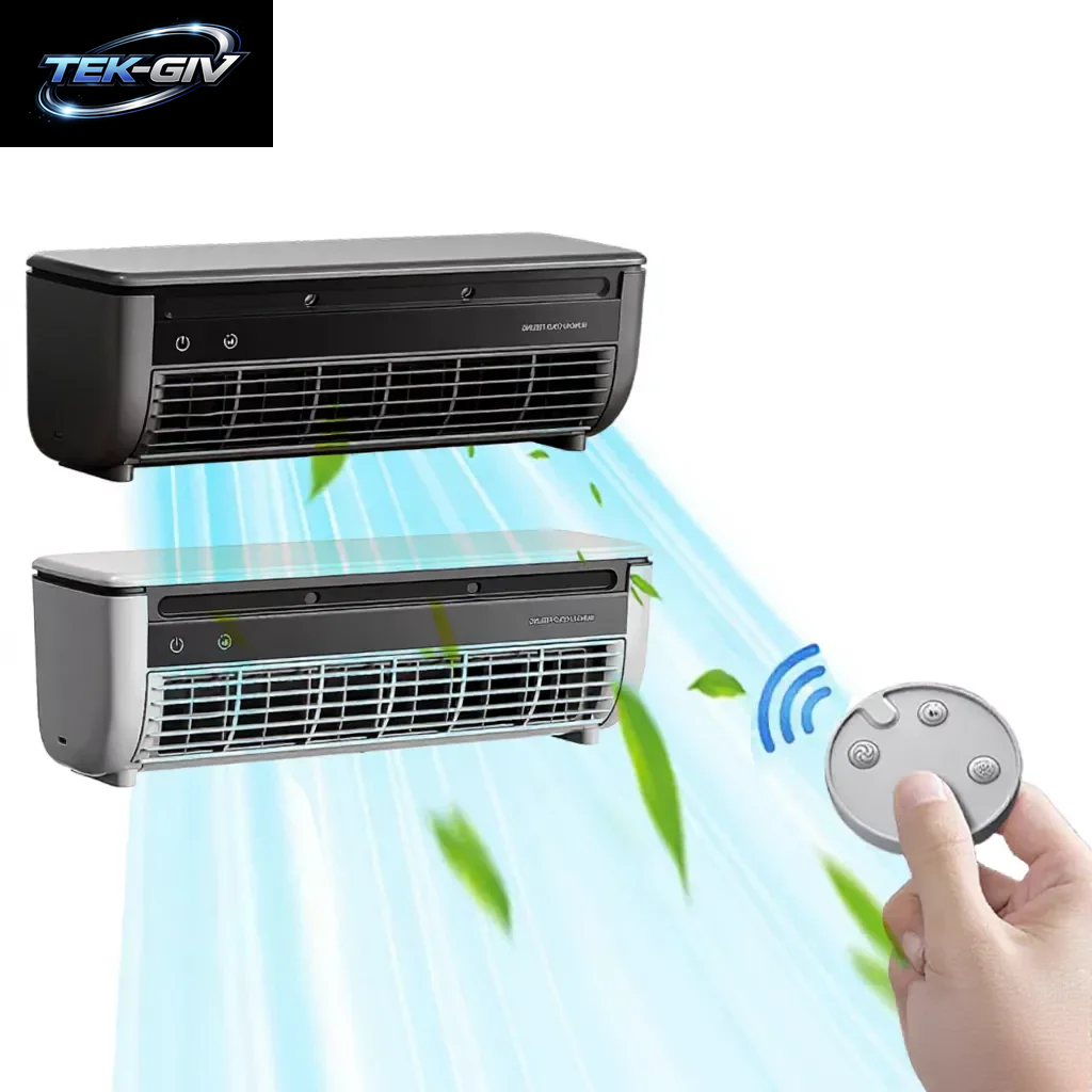 EDON E868 Wandmontierter Luftkühlventilator, 20 W Leistung, Schnelle Kühlung, Einfach Zu Installieren, Blattloser Klimaanlagenventilator Für Die Küche Zu Hause