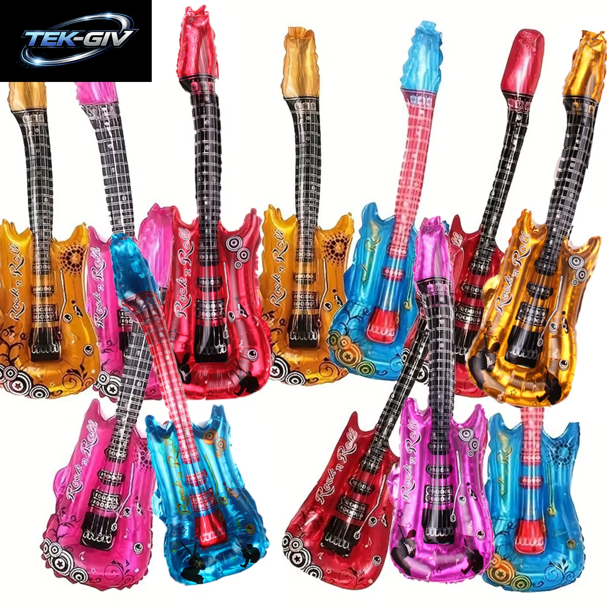 12 Stücke 32 Zoll Gitarre Folie Ballons Rock Band Musik Thema Party Dekoration Geburtstag Party Hochzeit Dekorationen