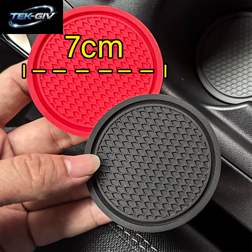 2 Stücke Schwarz Auto Auto Tasse Halter anti Slip Einsatz Untersetzer Pads Innen Zubehör Für Die Meisten Tassen Zubehör