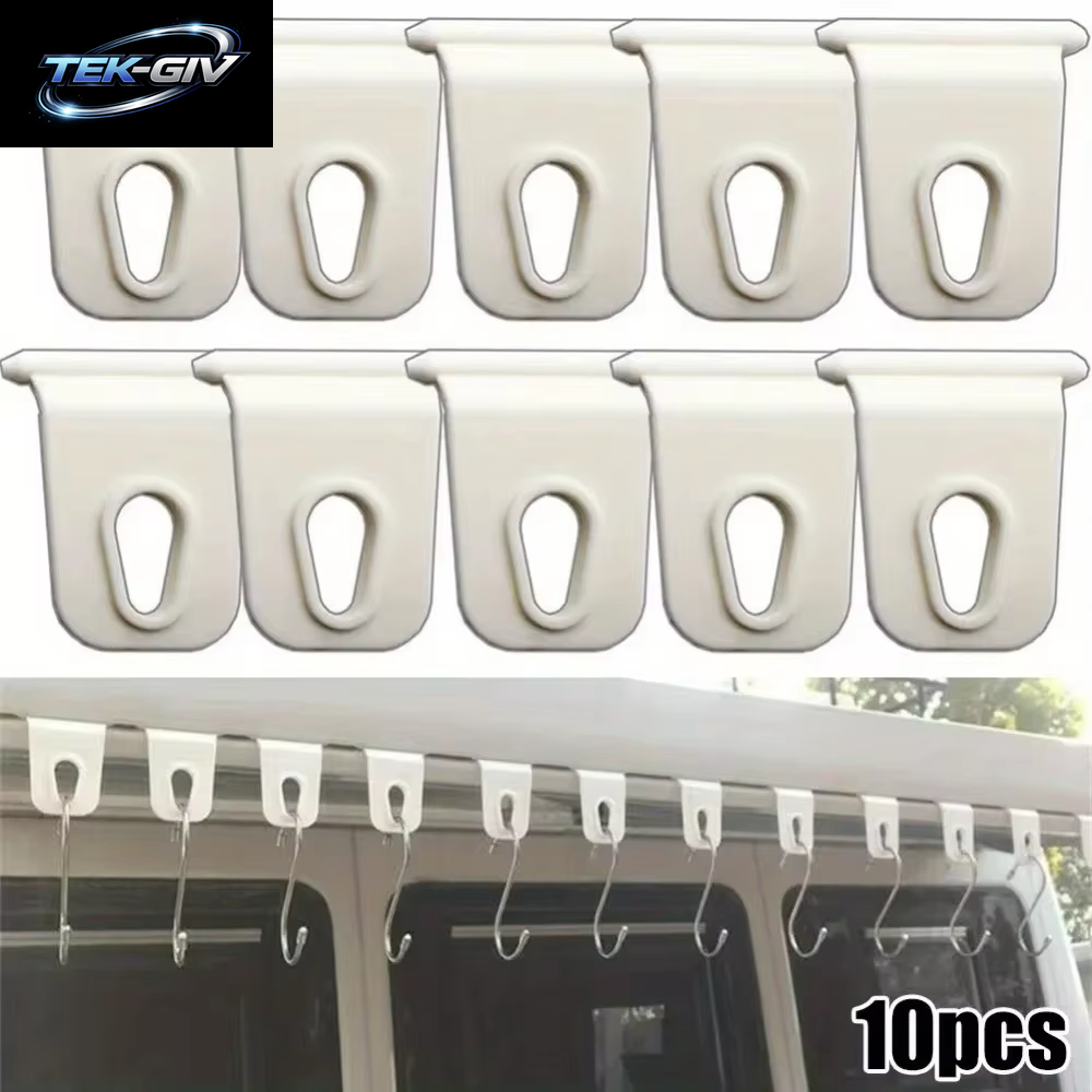 10 Stück Weiß/Schwarz Universal Markise Kleiderhaken Racks Für RV Camper Caravan Party Lichthalter RV Markisenhaken Zubehör