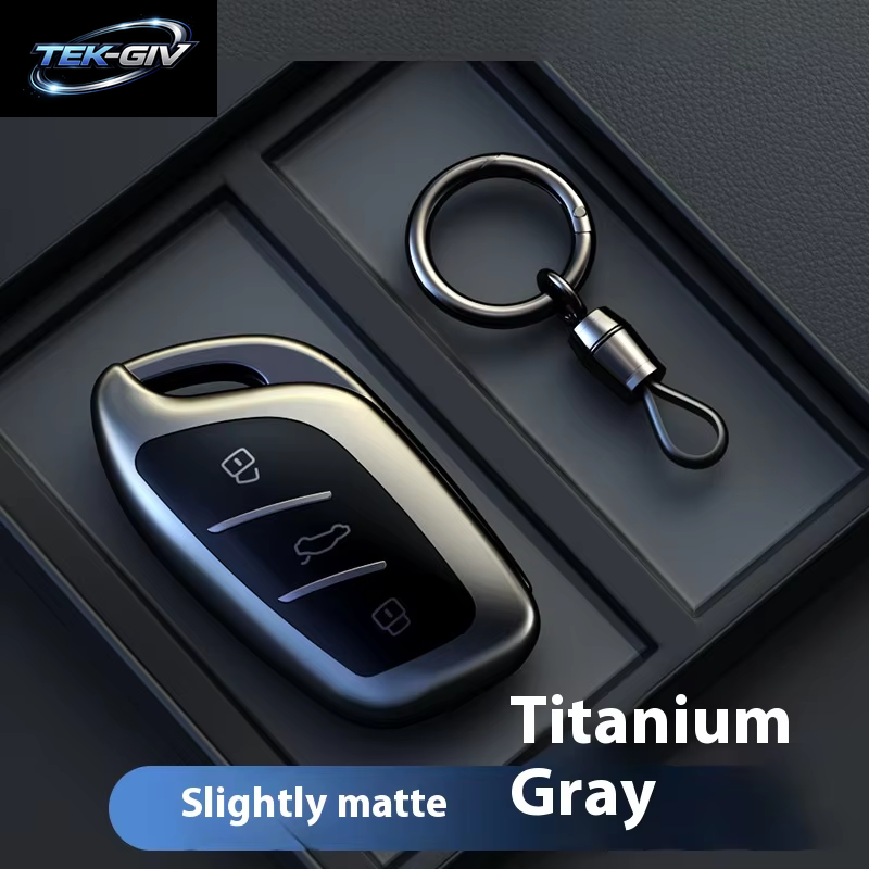 Titangrau Für MG4 2023 Mg4 Ev MG HS GT ZS EV ZX MG5 MG6 Smart Remote Autoschlüsselhülle Schlüsselanhänger Halter Fob Bag Zubehör
