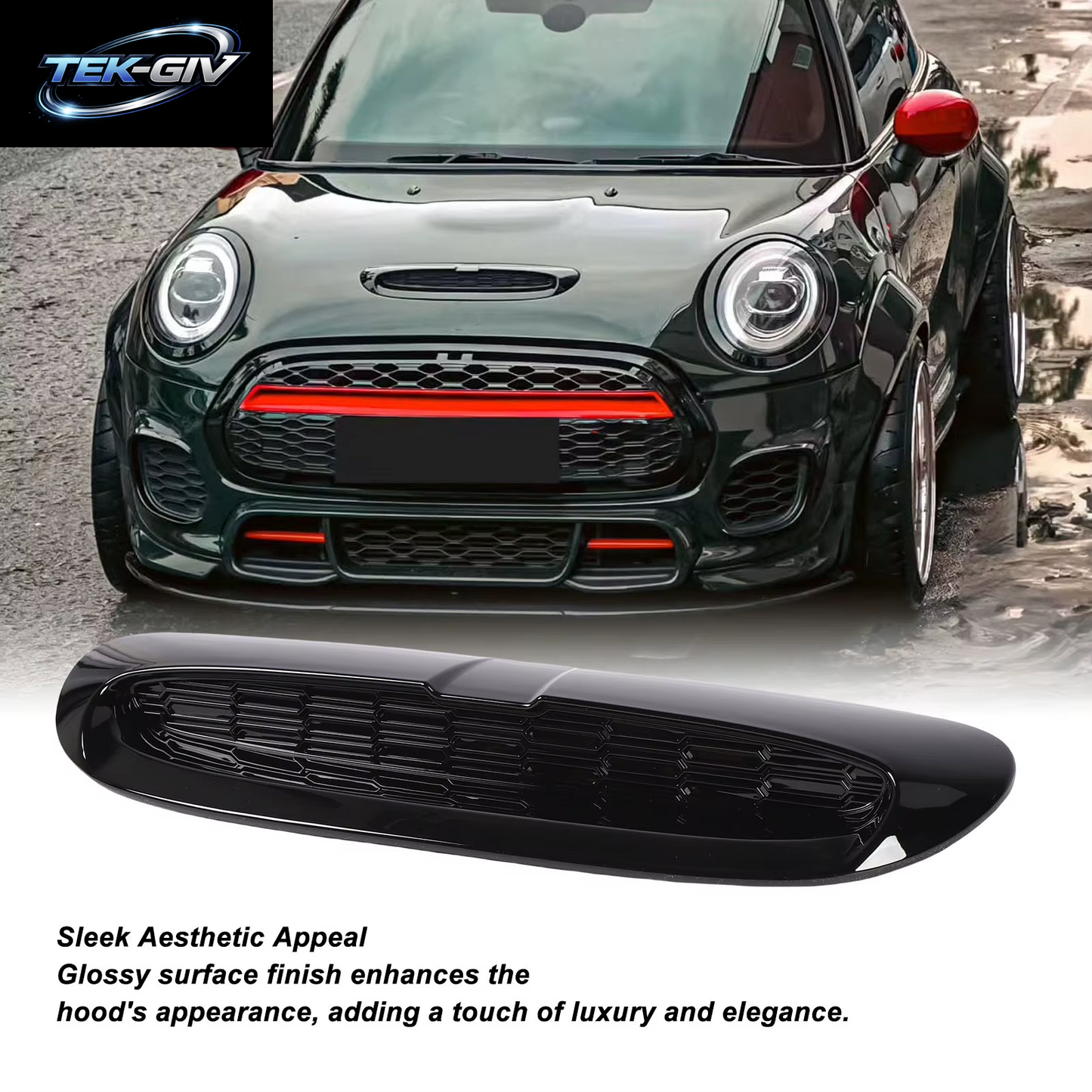 Auto Front Hood Scoop Vent Abdeckung Motorhaube Haube Air Flow Intake Trim Für MINI Cooper S & JCW F54 F55 F56 F57 2014-2024 Auto Zubehör